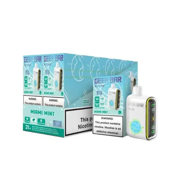 Geek Bar Pulse 15,000 Puff Nicotine Disposable 5pk-Geek Bar-Miami Mint-NYC GLASS 718