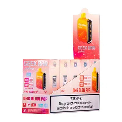 Geek Bar Pulse 15,000 Puff Nicotine Disposable 5pk-Geek Bar-OMG Blow Pop-NYC GLASS 718