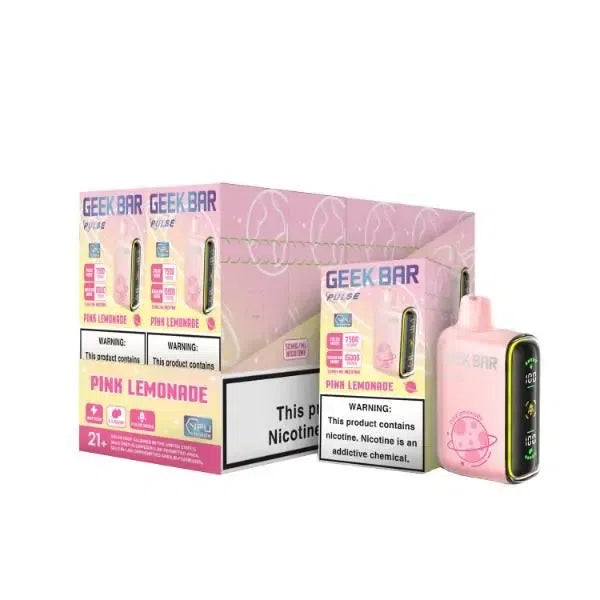 Geek Bar Pulse 15,000 Puff Nicotine Disposable 5pk-Geek Bar-Pink Lemonade-NYC GLASS 718