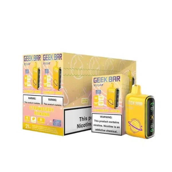 Geek Bar Pulse 15,000 Puff Nicotine Disposable 5pk-Geek Bar-Strawberry Banana-NYC GLASS 718