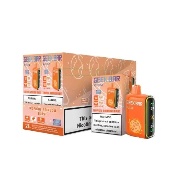 Geek Bar Pulse 15,000 Puff Nicotine Disposable 5pk-Geek Bar-Tropical Rainbow Blast-NYC GLASS 718