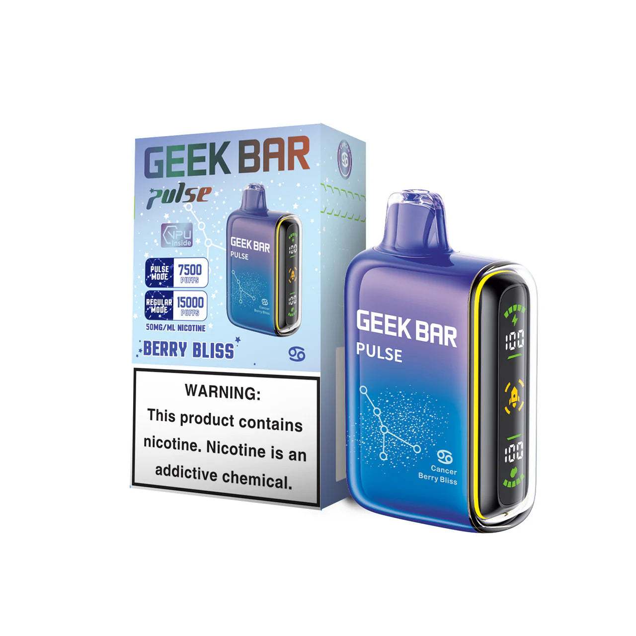 Geek Bar Pulse 15,000 Puff Nicotine Disposable-Geek Bar-Berry Bliss-NYC GLASS 718