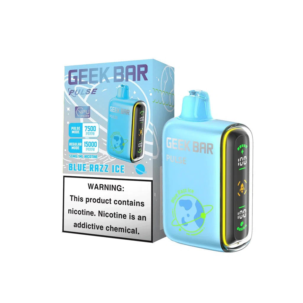 Geek Bar Pulse 15,000 Puff Nicotine Disposable-Geek Bar-Blue Razz Ice-NYC GLASS 718