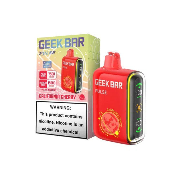 Geek Bar Pulse 15,000 Puff Nicotine Disposable-Geek Bar-California Cherry-NYC GLASS 718
