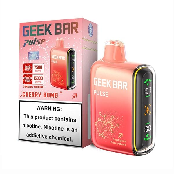 Geek Bar Pulse 15,000 Puff Nicotine Disposable-Geek Bar-Cherry Bomb-NYC GLASS 718