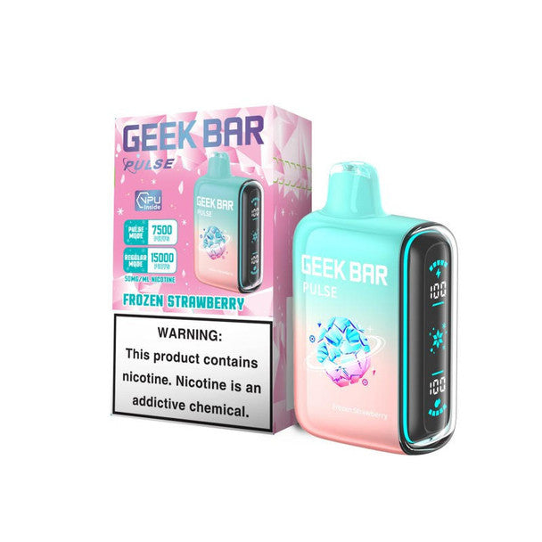 Geek Bar Pulse 15,000 Puff Nicotine Disposable-Geek Bar-Frozen Strawberry-NYC Glass