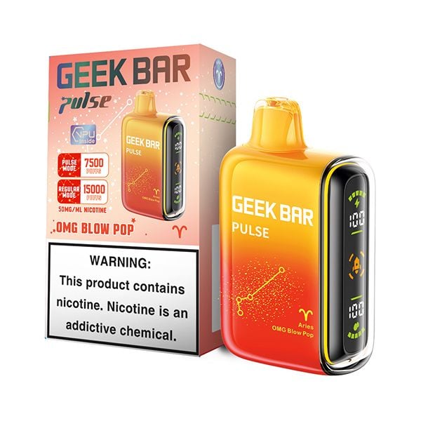 Geek Bar Pulse 15,000 Puff Nicotine Disposable-Geek Bar-OMG Blow Pop-NYC GLASS 718