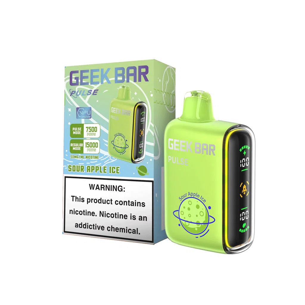 Geek Bar Pulse 15,000 Puff Nicotine Disposable-Geek Bar-Sour Apple Ice-NYC Glass