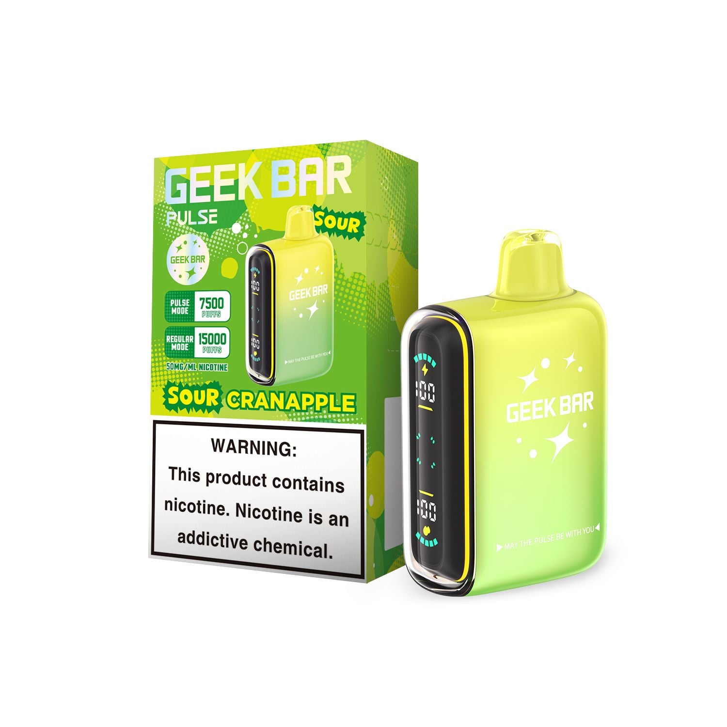 Geek Bar Pulse 15,000 Puff Nicotine Disposable-Geek Bar-Sour Cranapple-NYC GLASS 718