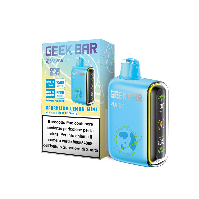 Geek Bar Pulse 15,000 Puff Nicotine Disposable-Geek Bar-Sparkling Lemon Mint-NYC GLASS 718