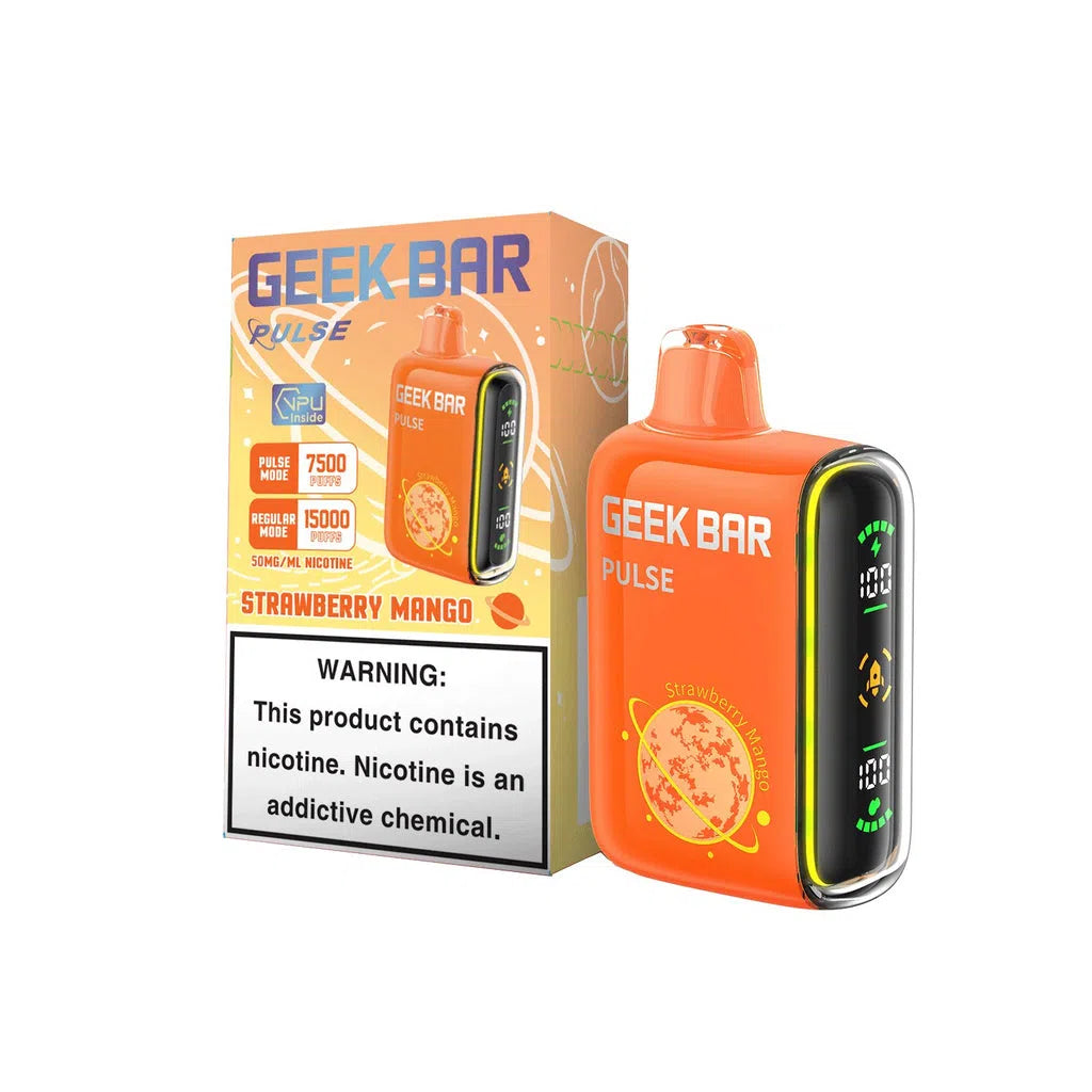 Geek Bar Pulse 15,000 Puff Nicotine Disposable-Geek Bar-Strawberry Mango-NYC Glass