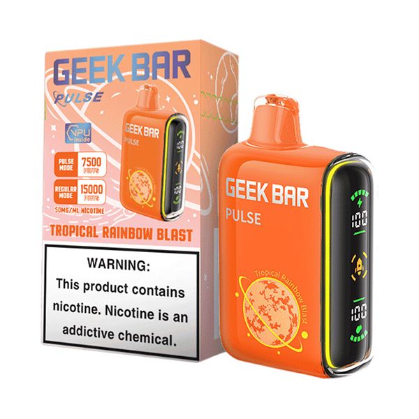 Geek Bar Pulse 15,000 Puff Nicotine Disposable-Geek Bar-Tropical Rainbow Blast-NYC Glass