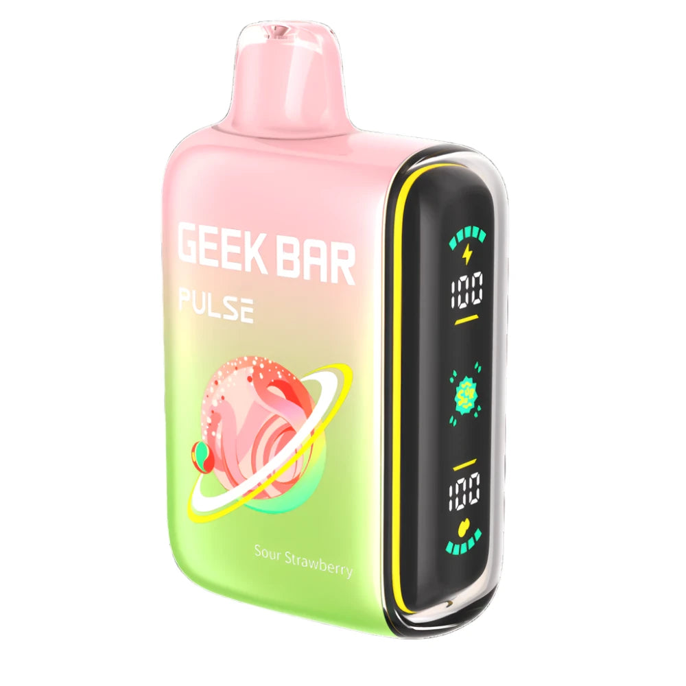 Geek Bar Pulse Sour Edition-Nicotine Disposable-Geek Bar-Sour Strawberry-NYC Glass