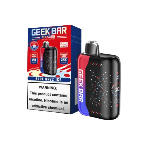 Geek Bar Pulse X 25,000 Puff Rechargeable Nicotine Disposable-Nicotine Disposable-Geek Bar-Blue Razz Ice-NYC Glass