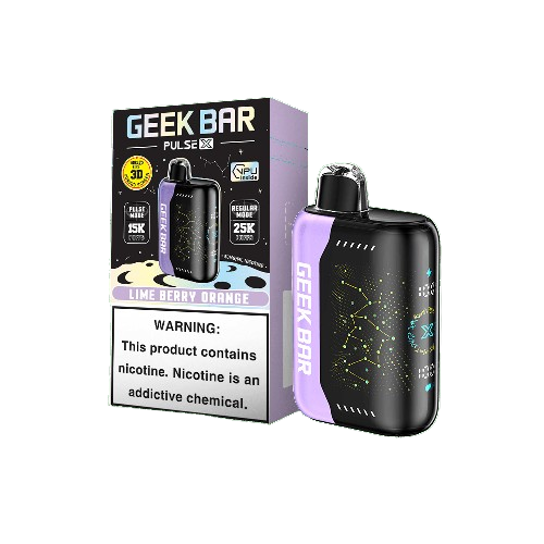 Geek Bar Pulse X 25,000 Puff Rechargeable Nicotine Disposable-Nicotine Disposable-Geek Bar-Lime Berry Orange-NYC Glass