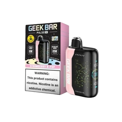 Geek Bar Pulse X 25,000 Puff Rechargeable Nicotine Disposable-Nicotine Disposable-Geek Bar-Strawberry B-Pop-NYC GLASS 718