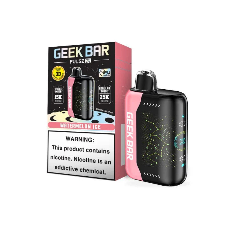 Geek Bar Pulse X 25,000 Puff Rechargeable Nicotine Disposable-Nicotine Disposable-Geek Bar-Watermelon ice-NYC GLASS 718