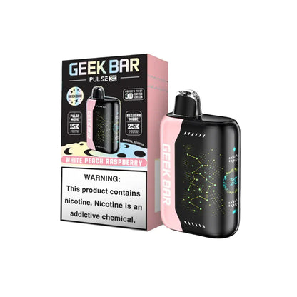 Geek Bar Pulse X 25,000 Puff Rechargeable Nicotine Disposable-Nicotine Disposable-Geek Bar-White Peach Rasberry-NYC GLASS 718