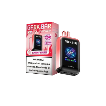 Geek Bar Skyview 25K Puffs Disposable Vape | 5% Nicotine-Geek Bar-Cherry Straz-NYC Glass