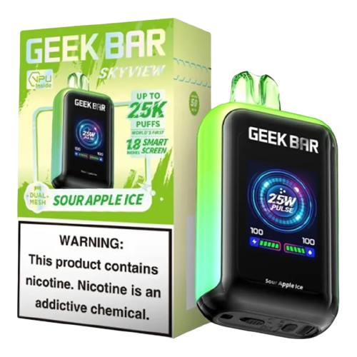 Geek Bar Skyview 25K Puffs Disposable Vape | 5% Nicotine-Geek Bar-Sour Apple Ice-NYC Glass