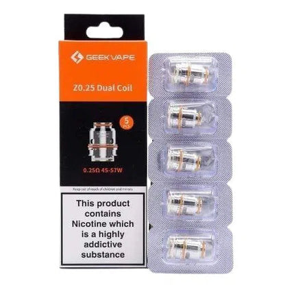 GeekVape Z Series Coils (5 Pack)-GeekVape-GeekVape 0.25ohm Dual Coil Z Series Coil 5pk-NYC Glass