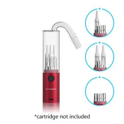 Hamilton Devices CCELL® Starship Triple 510 Battery Bong-Hamilton Devices CCELL-Red-NYC Glass