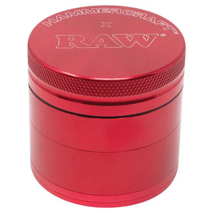 Hammercraft x RAW 4-Piece Grinders-RAW-Red 2 inch-NYC Glass