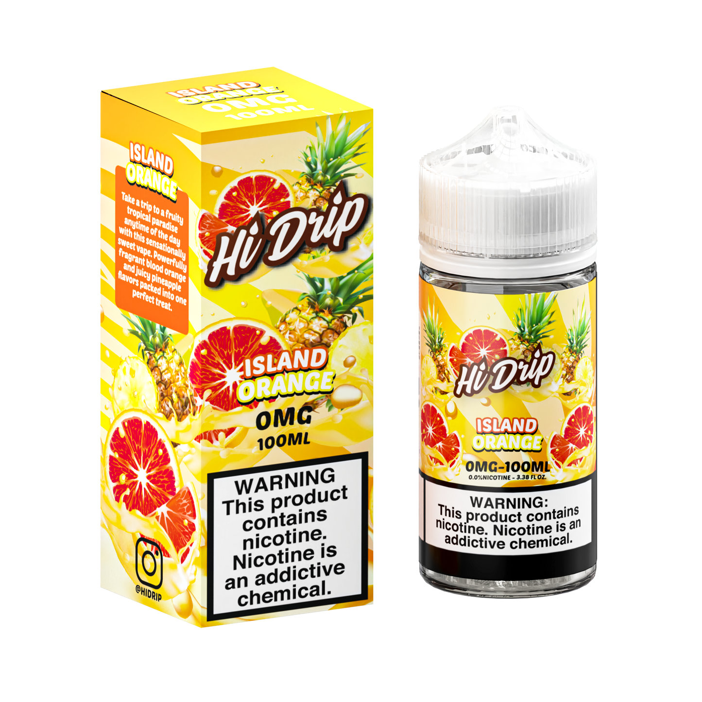 Hi Drip Freebase E-Juice 100ml-Hi Drip-Island Orange-0mg-NYC Glass