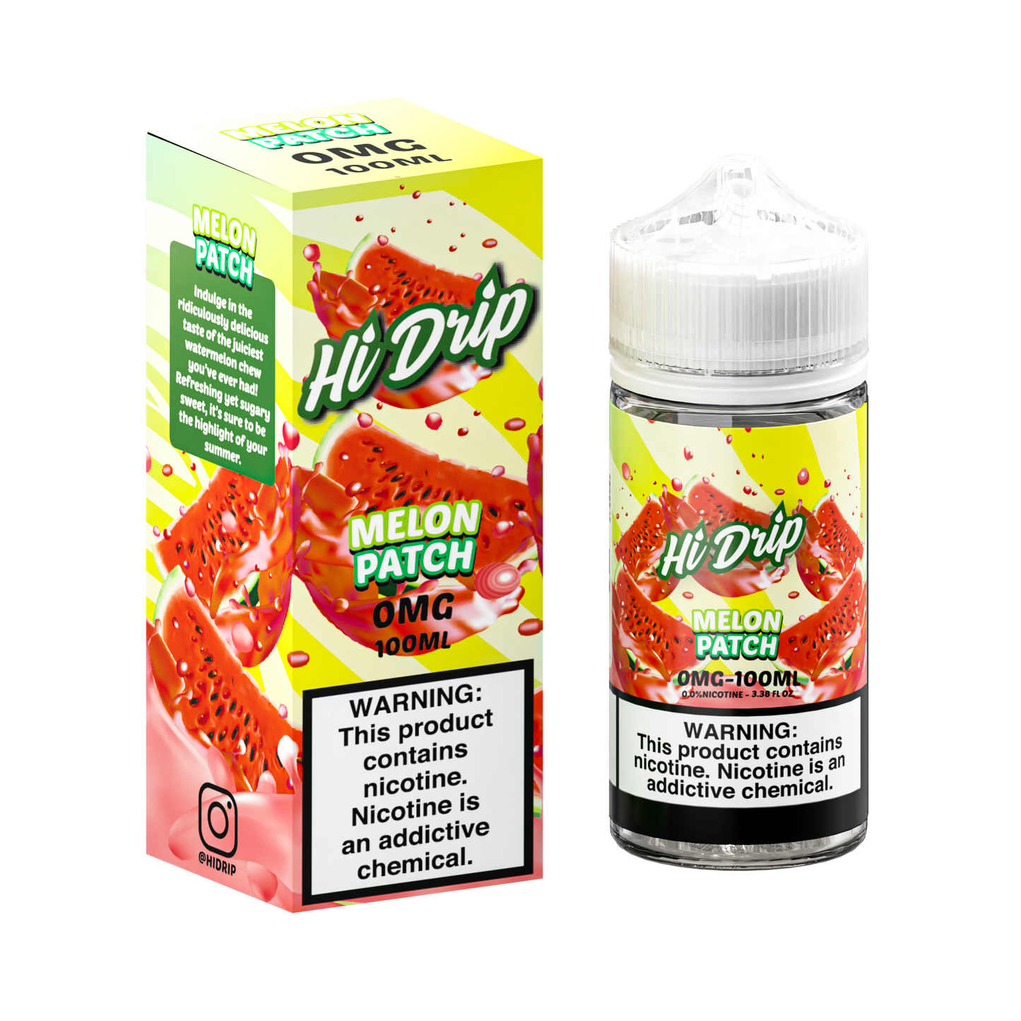 Hi Drip Freebase E-Juice 100ml-Hi Drip-Melon Patch-0mg-NYC Glass