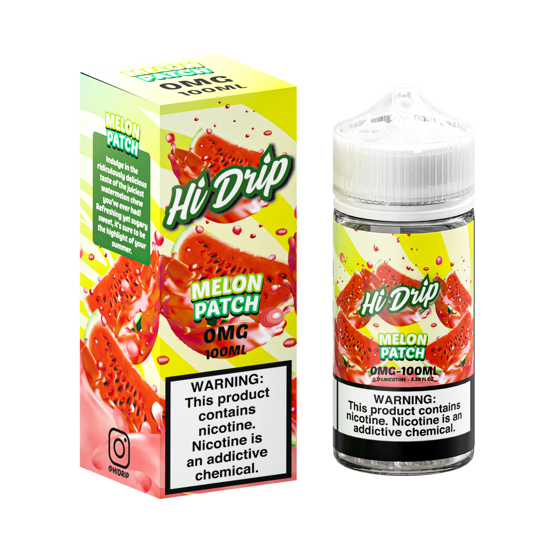 Hi Drip Freebase E-Juice 100ml-Hi Drip-Melon Patch-0mg-NYC Glass