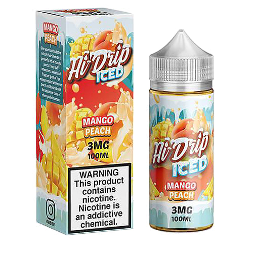 Hi Drip Freebase E-Juice 100ml-Hi Drip-Peachy Mango Iced-0mg-NYC Glass