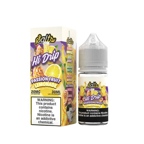 Hi Drip Salt Nic E-Juice 30Ml-Hi Drip-Passion Fruit Lemonade-20mg-NYC Glass