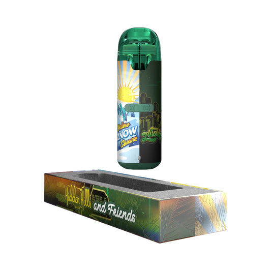Hidden Hills 2G Dual Device - BFF Blend-Hidden Hills-Yellow Znow Conez (Indica) / Green Zlushie (Sativa)-NYC Glass