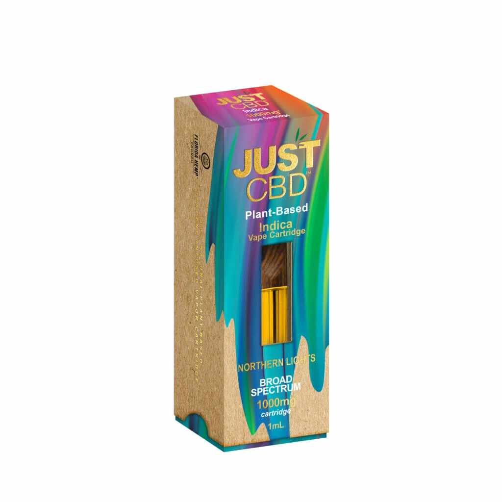 JUST CBD Broad Spectrum CBD Vape Cartridges 1000mg-Just CBD-Northern Lights (Indica)-NYC Glass