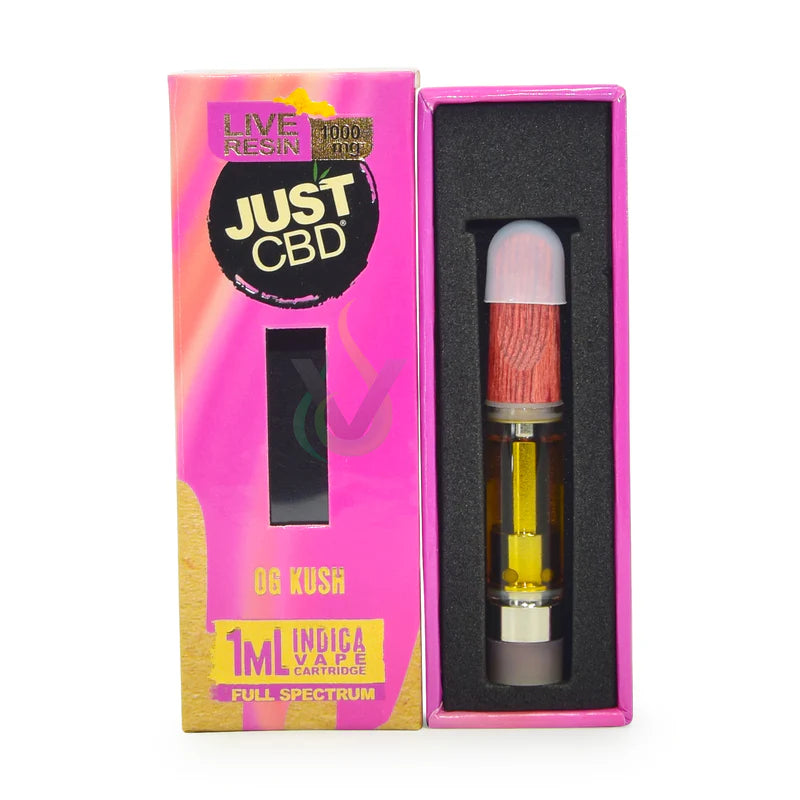 JUST CBD Broad Spectrum CBD Vape Cartridges 1000mg-Just CBD-OG Kush (Indica)-NYC Glass