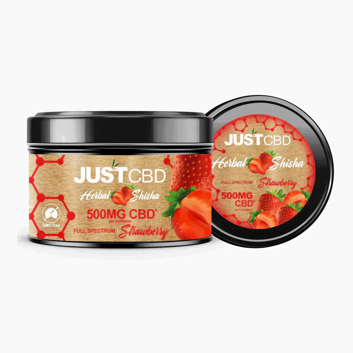 JUST CBD Herbal Full Spectrum CBD Shisha 500mg-Just CBD-Strawberry-NYC Glass