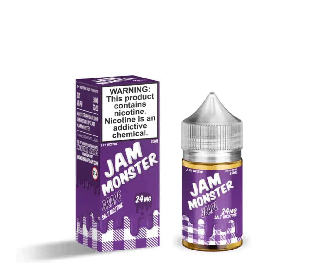 Jam Monster Salts E-Juice 30ml-Jam Monster-Grape 24mg-NYC Glass