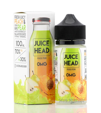 Juice Head E-Juice 100ml-Juice Head-Peach Pear 0mg-NYC Glass