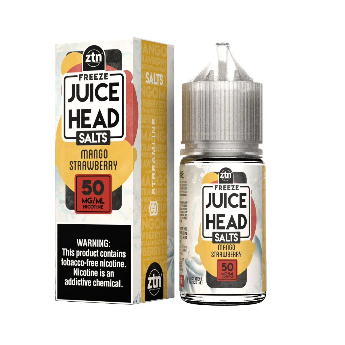 Juice Head Salts E-Juice 30ml-Juice Head-Freeze Strawberry Mango 50mg-NYC Glass