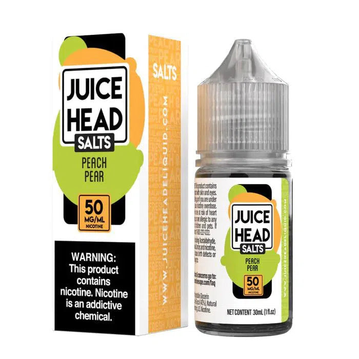 Juice Head Salts E-Juice 30ml-Juice Head-Peach Pear 50mg-NYC Glass