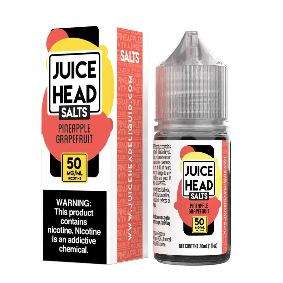 Juice Head Salts E-Juice 30ml-Juice Head-Pineapple Grapefruit 50mg-NYC Glass