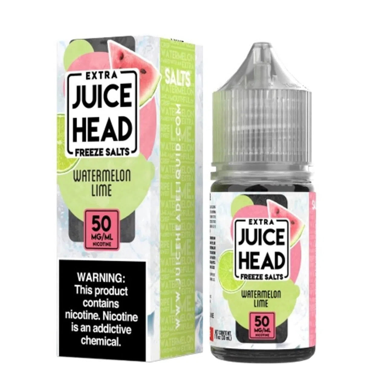 Juice Head Salts E-Juice 30ml-Juice Head-Watermelon Lime Extra Freeze 50mg-NYC Glass