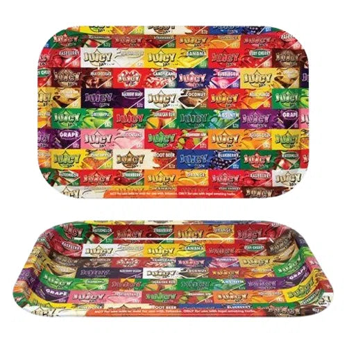 Juicy Jay Mix Metal Rolling Tray-RAW-Mini 7.25×5″-NYC Glass