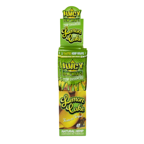 Juicy Jay Terp Infused Hemp Wraps 25ct Box-Juicy Jay-Lemon Cake-NYC Glass