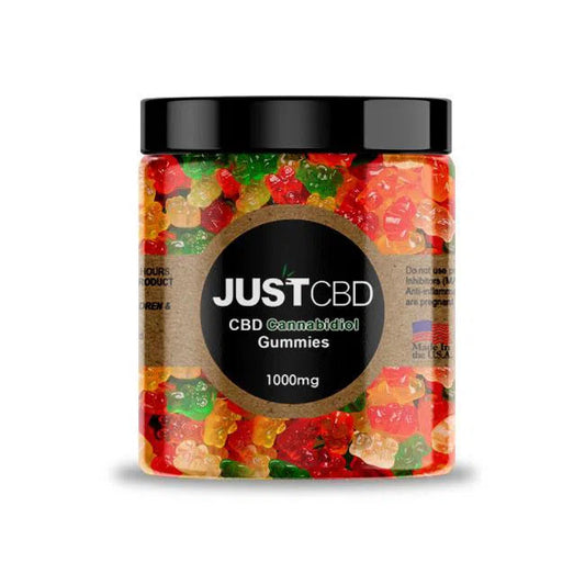 Just CBD Gummies 1000mg Jar-Just CBD-Gummy Bears-NYC Glass