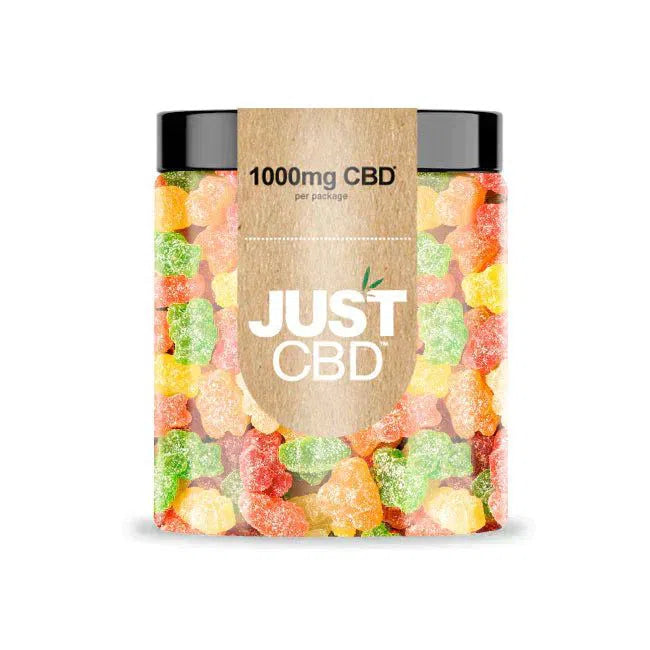 Just CBD Gummies 1000mg Jar-Just CBD-Sour Gummy Bears-NYC Glass
