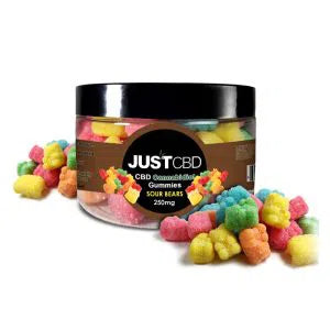 Just CBD Gummies 250mg Jar-Just CBD-Sour Bears-NYC Glass