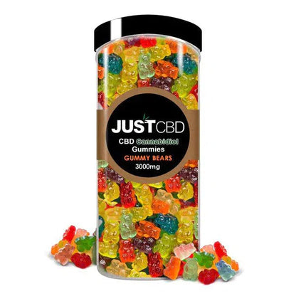 Just CBD Gummies 3000mg Jar-Just CBD-Gummy Bears-NYC Glass