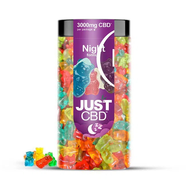 Just CBD Gummies 3000mg Jar-Just CBD-Night Time Bears-NYC Glass