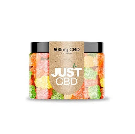 Just CBD Gummies 500mg Jar-Just CBD-Sour Gummy Bears-NYC Glass